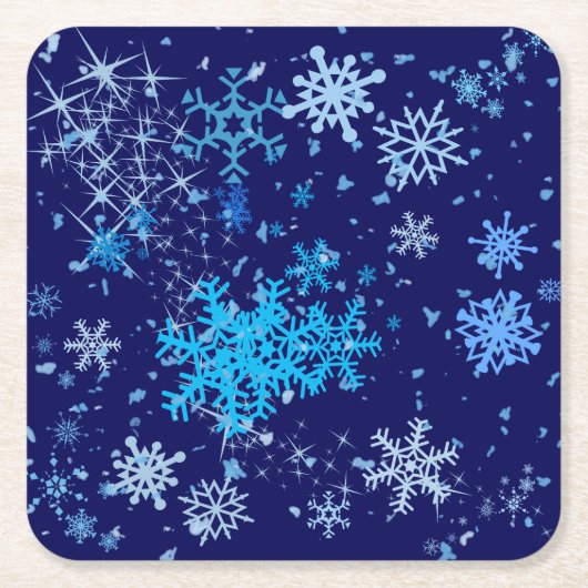 Weihnachtsnachtsschnee Rechteckiger Pappuntersetzer (Vorderseite)