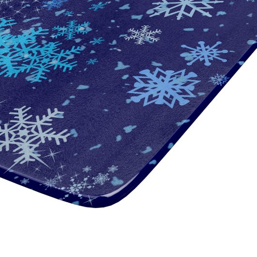 Weihnachtsnachtsschnee Schneidebrett (Ecke)
