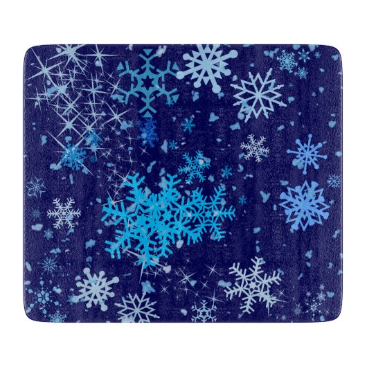 Weihnachtsnachtsschnee Schneidebrett (Vorderseite)