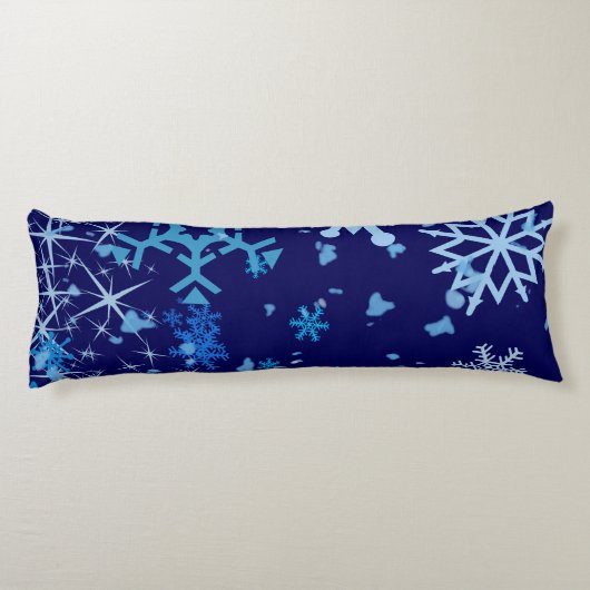 Weihnachtsnachtsschnee Seitenschläferkissen (Rückseite)