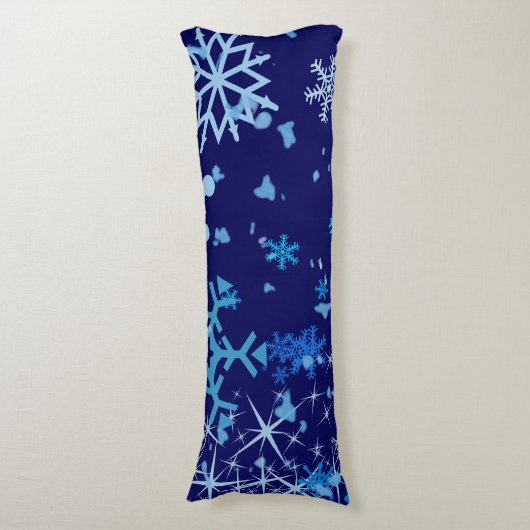 Weihnachtsnachtsschnee Seitenschläferkissen (Vorderseite Vertikal)