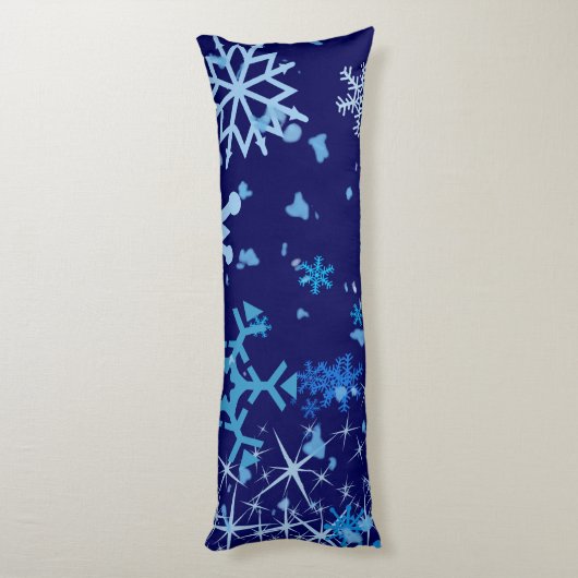 Weihnachtsnachtsschnee Seitenschläferkissen (Rückseite (Vertikal))