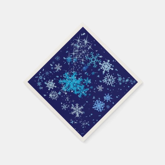 Weihnachtsnachtsschnee Serviette (Ecke)