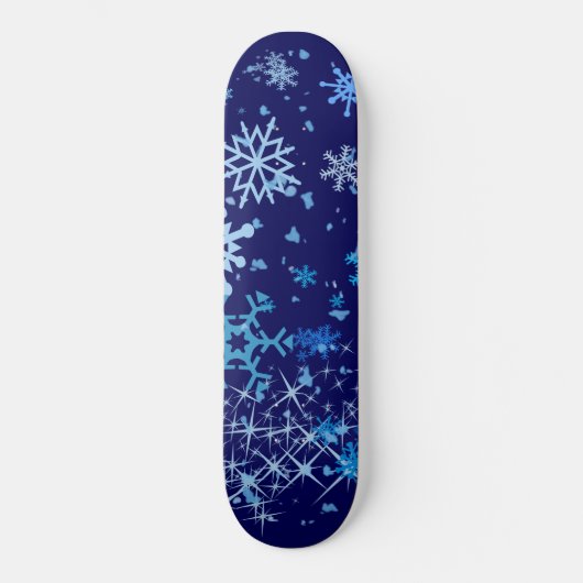 Weihnachtsnachtsschnee Skateboard (Vorderseite)