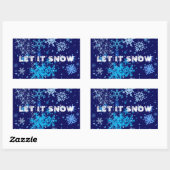 Weihnachtsnachtsschneefall Rechteckige Aufkleber (Blatt)