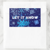 Weihnachtsnachtsschneefall Rechteckige Aufkleber (Tasche)