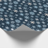 Weihnachtsnachtsschneeflocken Geschenkpapier (Ecke)