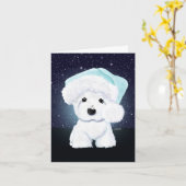 Weihnachtsnachtswestie Karte (Gelbe Blume)