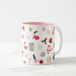 Weihnachtsnagel Polnisches Muster Zweifarbige Tasse