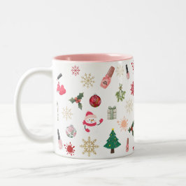 Weihnachtsnagel Polnisches Muster Zweifarbige Tasse