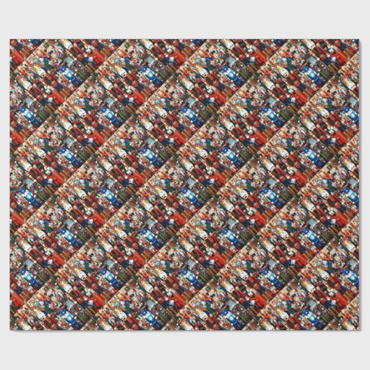 Weihnachtsnährkracker überall geschenkpapier (Flach)