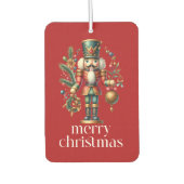 Weihnachtsnährungsmittel auf Rot Autolufterfrischer (Vorderseite)