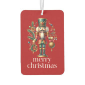 Weihnachtsnährungsmittel auf Rot Autolufterfrischer (Rückseite)