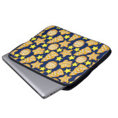 Weihnachtsnahtlose Süßigkeiten und Gelbst Laptopschutzhülle (Vorne Knopf)