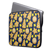 Weihnachtsnahtlose Süßigkeiten und Gelbst Laptopschutzhülle (Vorderseite Links)