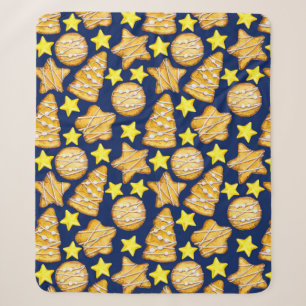 Weihnachtsnahtlose Süßigkeiten und Gelbst Sherpadecke