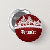 Weihnachtsname Abzeichen Vorlage Rote Schaltfläche Button (Vorne & Hinten)