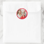 Weihnachtsname Angepasst Runder Aufkleber (Tasche)