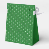 Weihnachtsname Monogram Grüne Fragezeichen Geschenkschachtel (Rückseite)