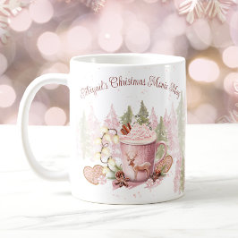Weihnachtsname Pink Hot Chocolate Tasse