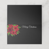 Weihnachtsname Platzkarte-Rote Rosen Platzkarte (Außenseite Aufgefaltet)