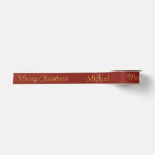 Weihnachtsname Typografie Satinband