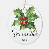 Weihnachtsname und Personalisierter Name des Ornam Keramik Ornament (Links)