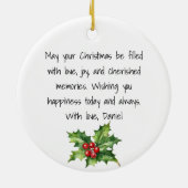 Weihnachtsname und Personalisierter Name des Ornam Keramik Ornament (Hinten)