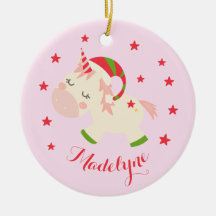 Weihnachtsname Unicorn Personalisiert