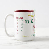 Weihnachtsnamen Personalisierter Kaffeebeutel Zweifarbige Tasse (Links)