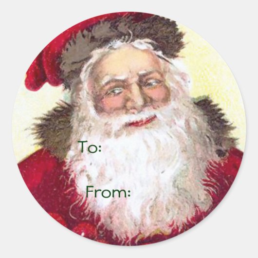 Weihnachtsnamen Tags Runder Aufkleber (Vorderseite)