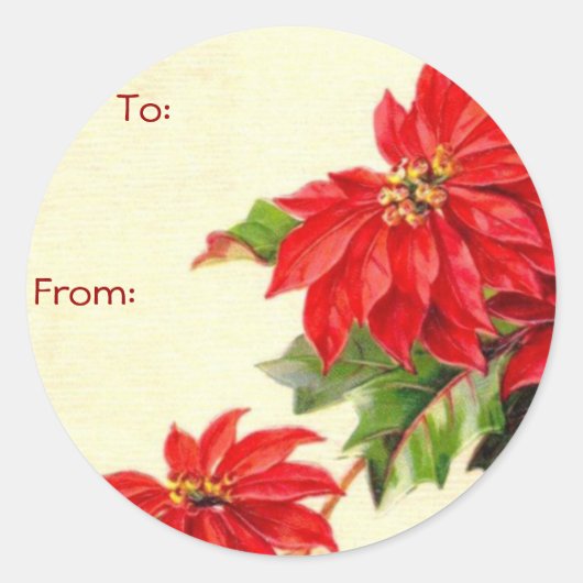 Weihnachtsnamen Tags Runder Aufkleber (Vorderseite)