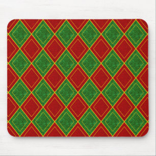 Weihnachtsnarr Diamant Feiertagsmuster Mousepad
