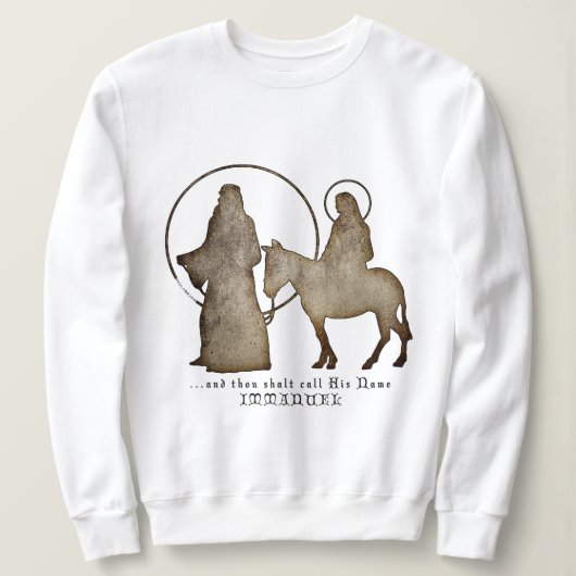 Weihnachtsnativity-Silhouette Sweatshirt (Design vorne)
