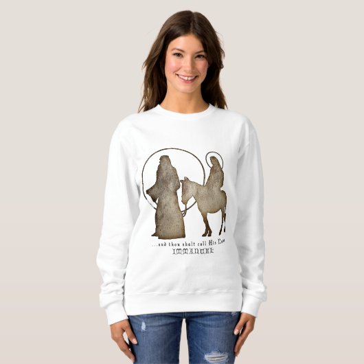 Weihnachtsnativity-Silhouette Sweatshirt (Vorne ganz)