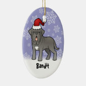 Weihnachtsneapolitanischer Mastiff Keramikornament (Rechts)