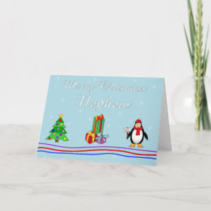 Weihnachtsneffe Grußkarte Feiertagskarte