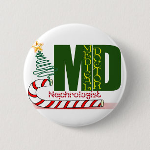 Weihnachtsnephrologe - Arzt-Spezialist Button