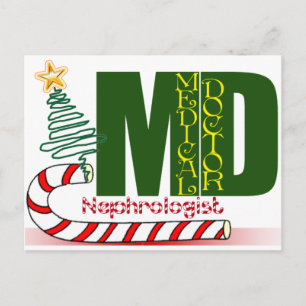Weihnachtsnephrologe - Arzt-Spezialist Feiertagspostkarte