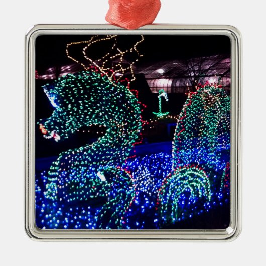 Weihnachtsnessie-Verzierung Ornament Aus Metall (Vorne)