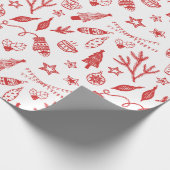 Weihnachtsneues Jahr-Muster-Packpapier Geschenkpapier (Ecke)