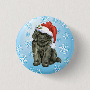 Weihnachtsneufundland Button
