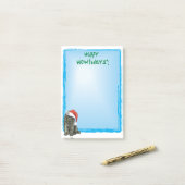 Weihnachtsneufundland Post-it Klebezettel (Auf Schreibtisch)