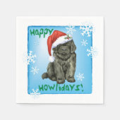 Weihnachtsneufundland Serviette (Vorderseite)