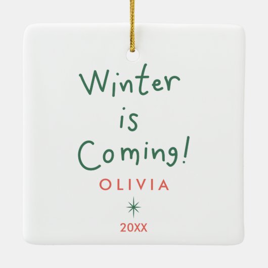 WeihnachtsNiedlich Keramikornament (Rückseite)