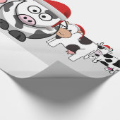 Weihnachtsniedliche Kuh-glückliche Feiertage Geschenkpapier (Ecke)