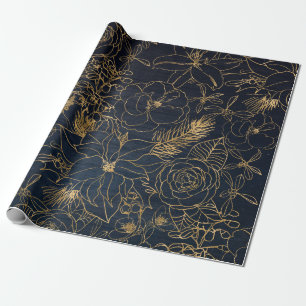 Weihnachtsniedlicher Confetti und goldener Geschenkpapier