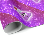 Weihnachtsniedlicher Unicorn kacken Emoji Glühen Geschenkpapier (Rolleneckpunkt)