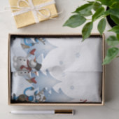 Weihnachtsniedliches Snowman-und -ren-Band Seidenpapier (Geschenk)