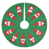 WeihnachtsNomaden auf Green Brushed Polyester Tree Polyester Weihnachtsbaumdecke (Vorderseite)